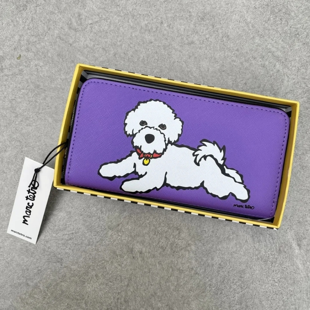 Marc Tetro Bichon zip around wallet BNIB